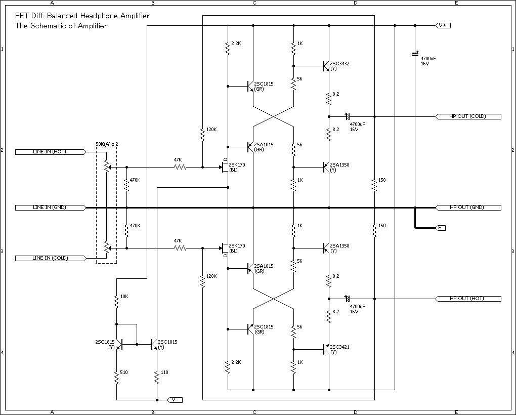 FET Diff. Balanced Headphone Amplifier, The Schematic of Power Supply